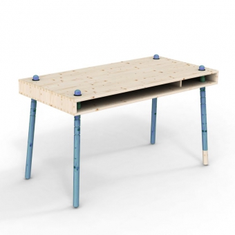 Caspar - Bureau enfant évolutif - Pieds bleus